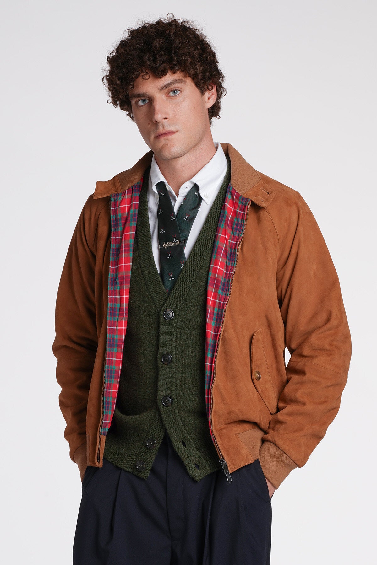 baracuta g9 suede tobacco BaracutaSuede Leather Jacket Blue Beach Denim making it a real style icon Baracuta G9 Suede Brown |