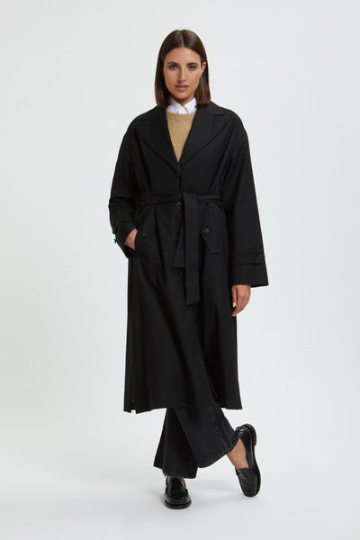 nalaナラ Wool cape coat ポンチョ コート BLACK 黒 Wool and Cashmere Cape Poncho in Black – Highland Store