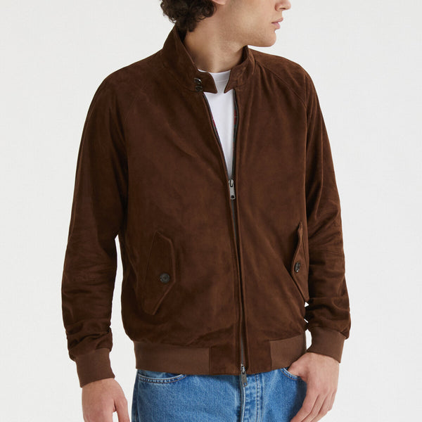 Premium G9 Harrington Suede Chocolate | Baracuta