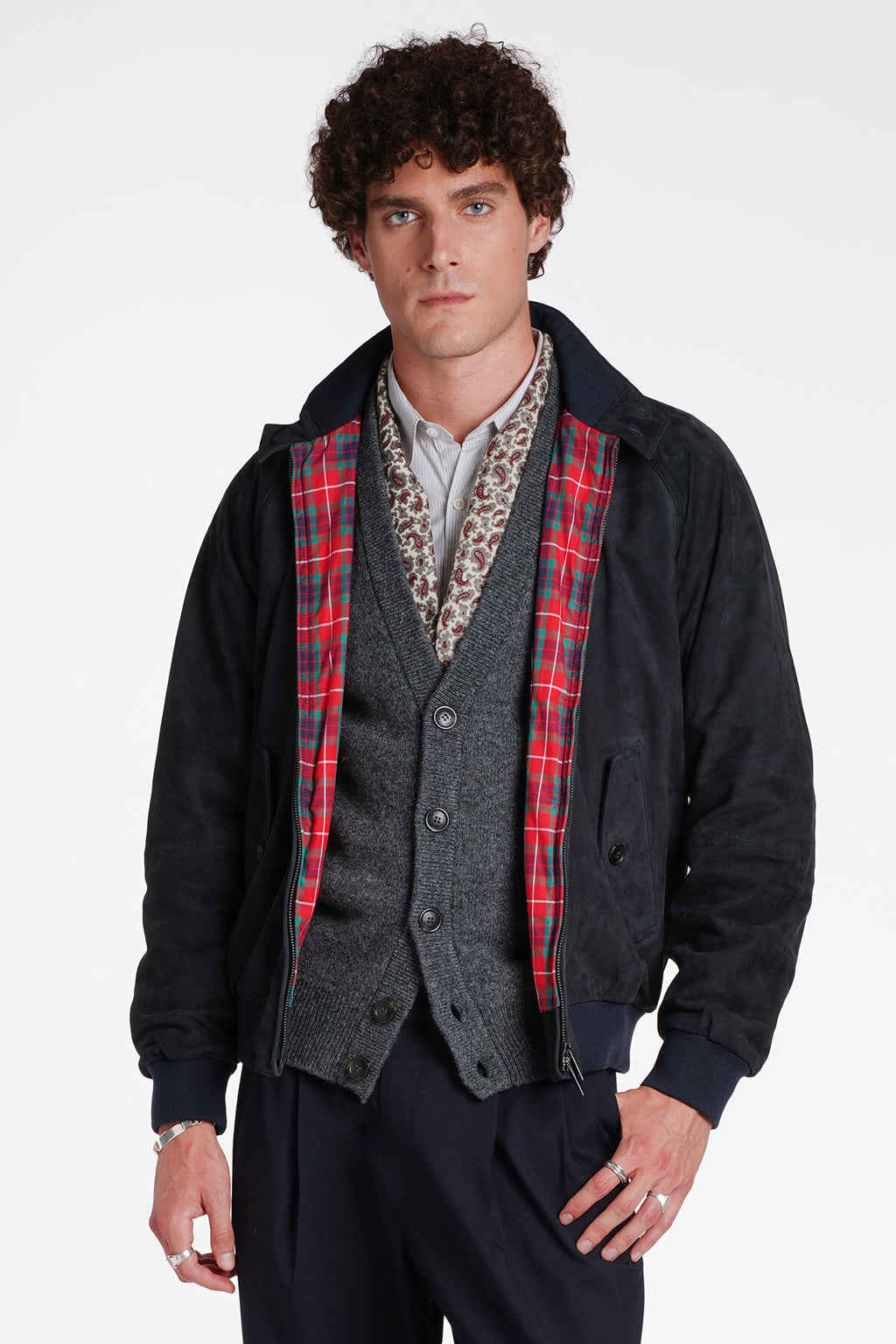 G9 Suede Navy | Baracuta