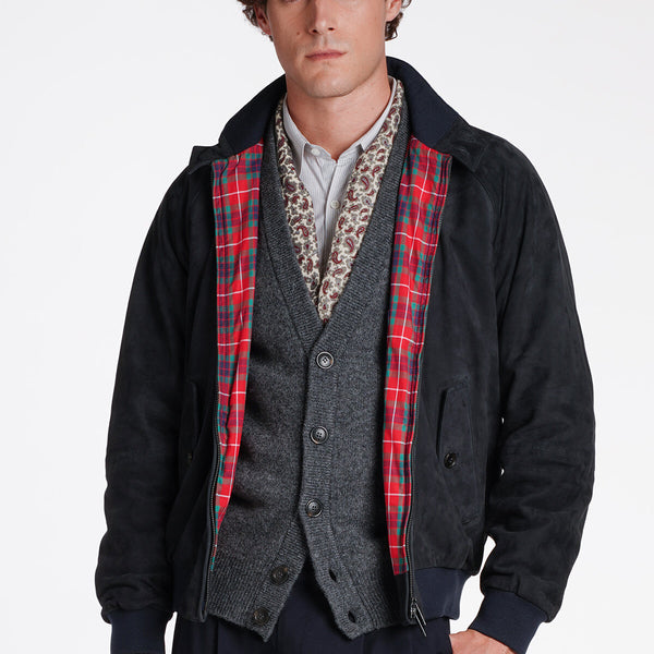 G9 Suede Navy | Baracuta