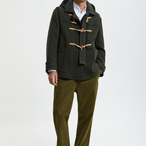 Double Wool Short Duffle Loden Green | Baracuta