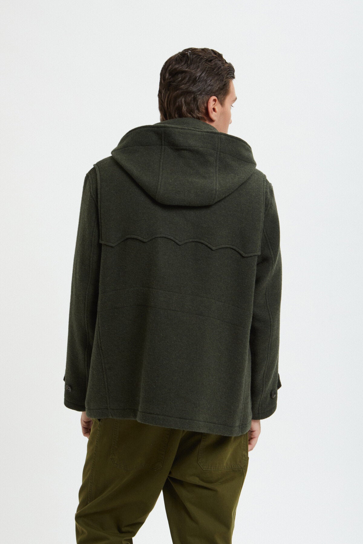 Double Wool Short Duffle Loden Green | Baracuta