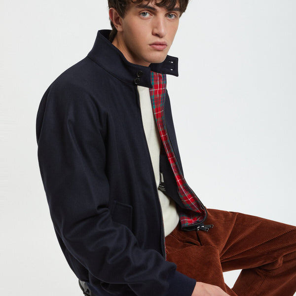 Unpadded G9 Melton Deep Blue | Baracuta