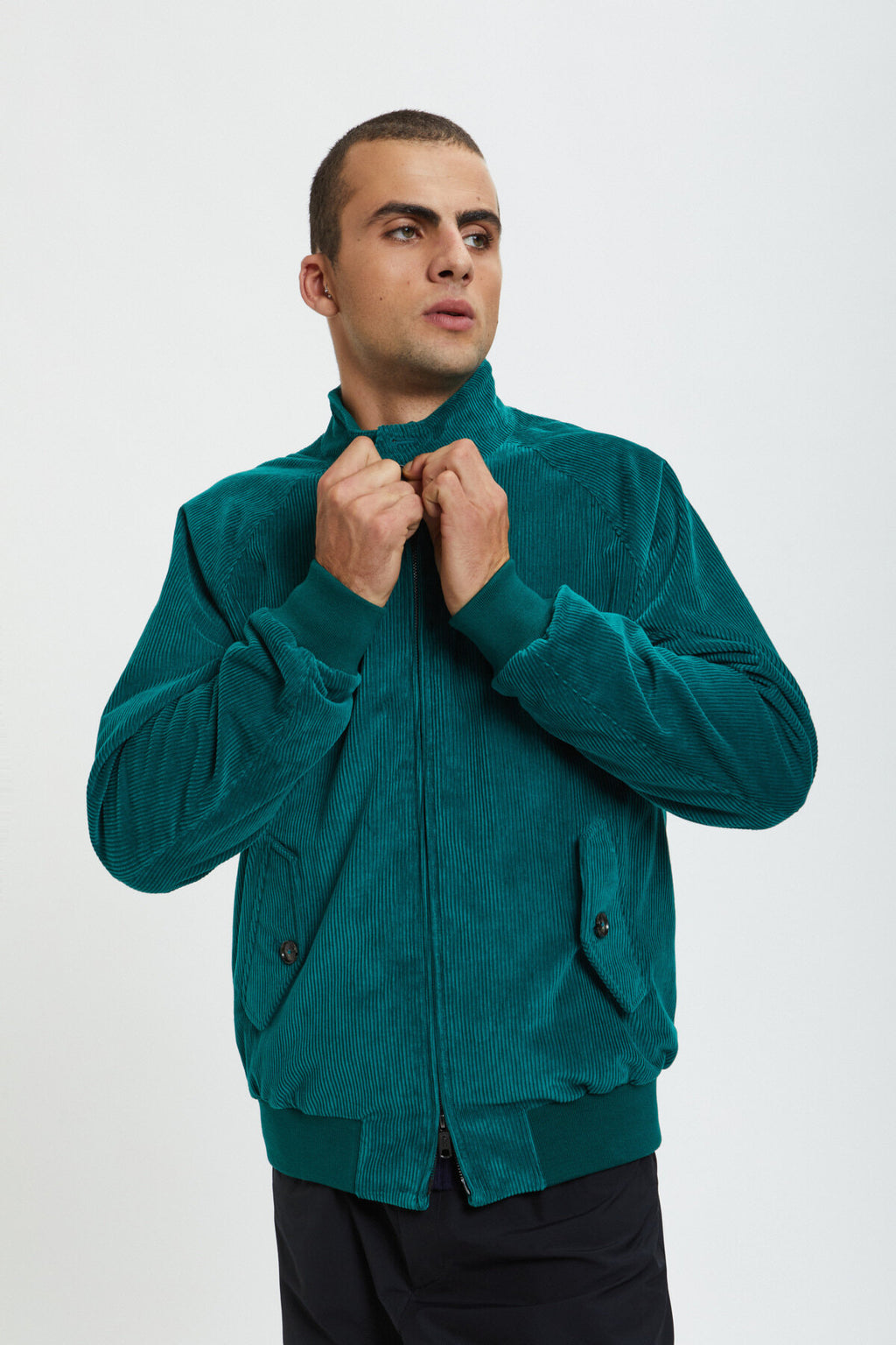 Unpadded G9 Corduroy Emerald Green | Baracuta