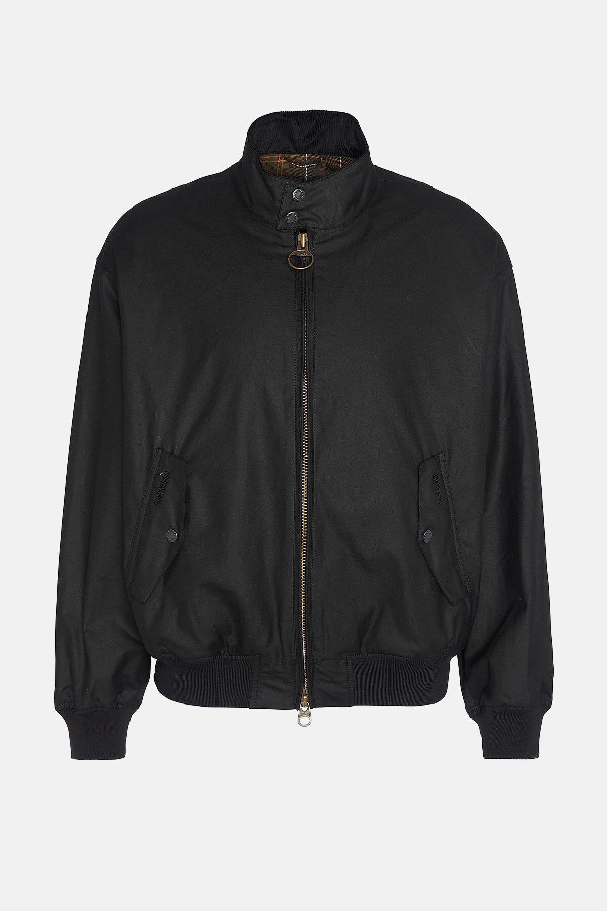 Barbour x Baracuta MA-1 Waxed Harrington Jacket Black | Baracuta