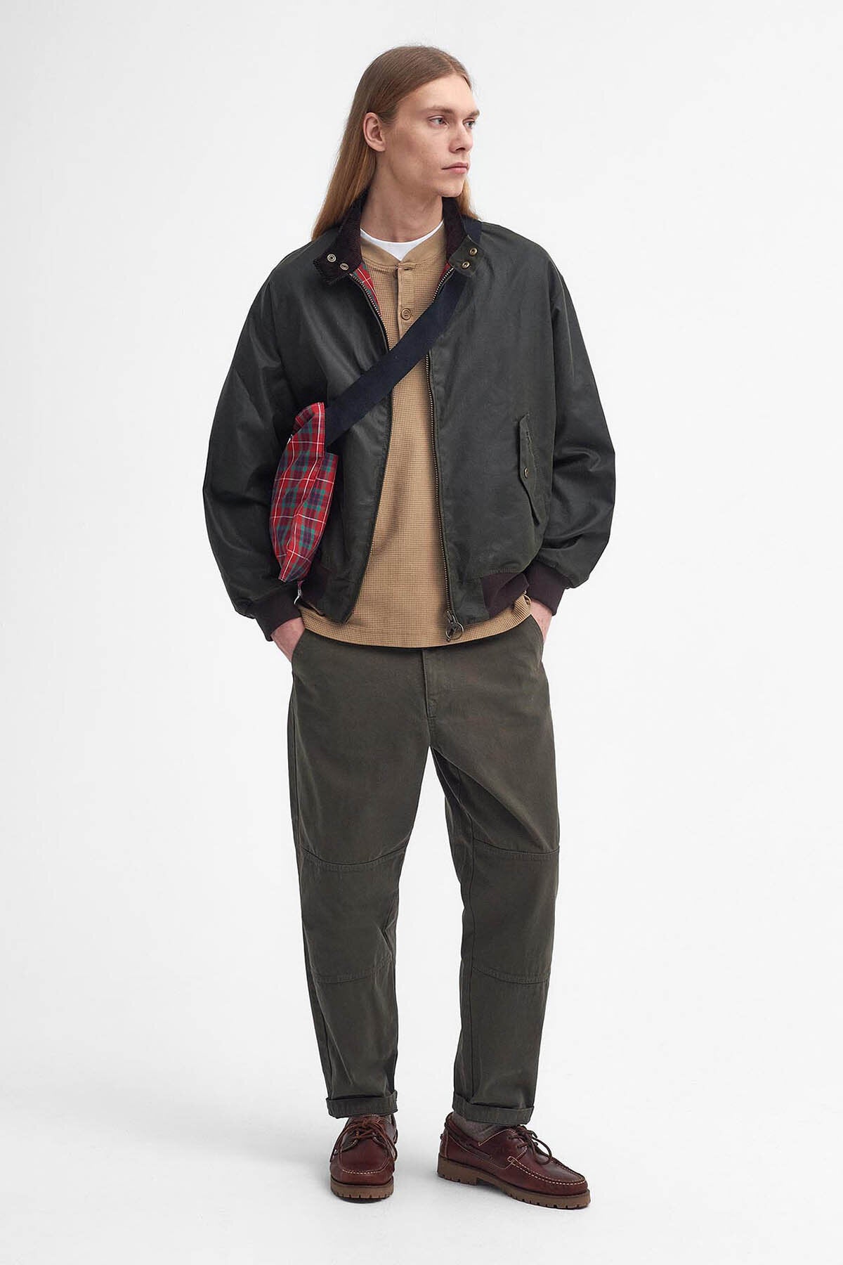 Waxed Cotton Bomber Jacket Barbour Barbour X Baracuta MA-1 Waxed