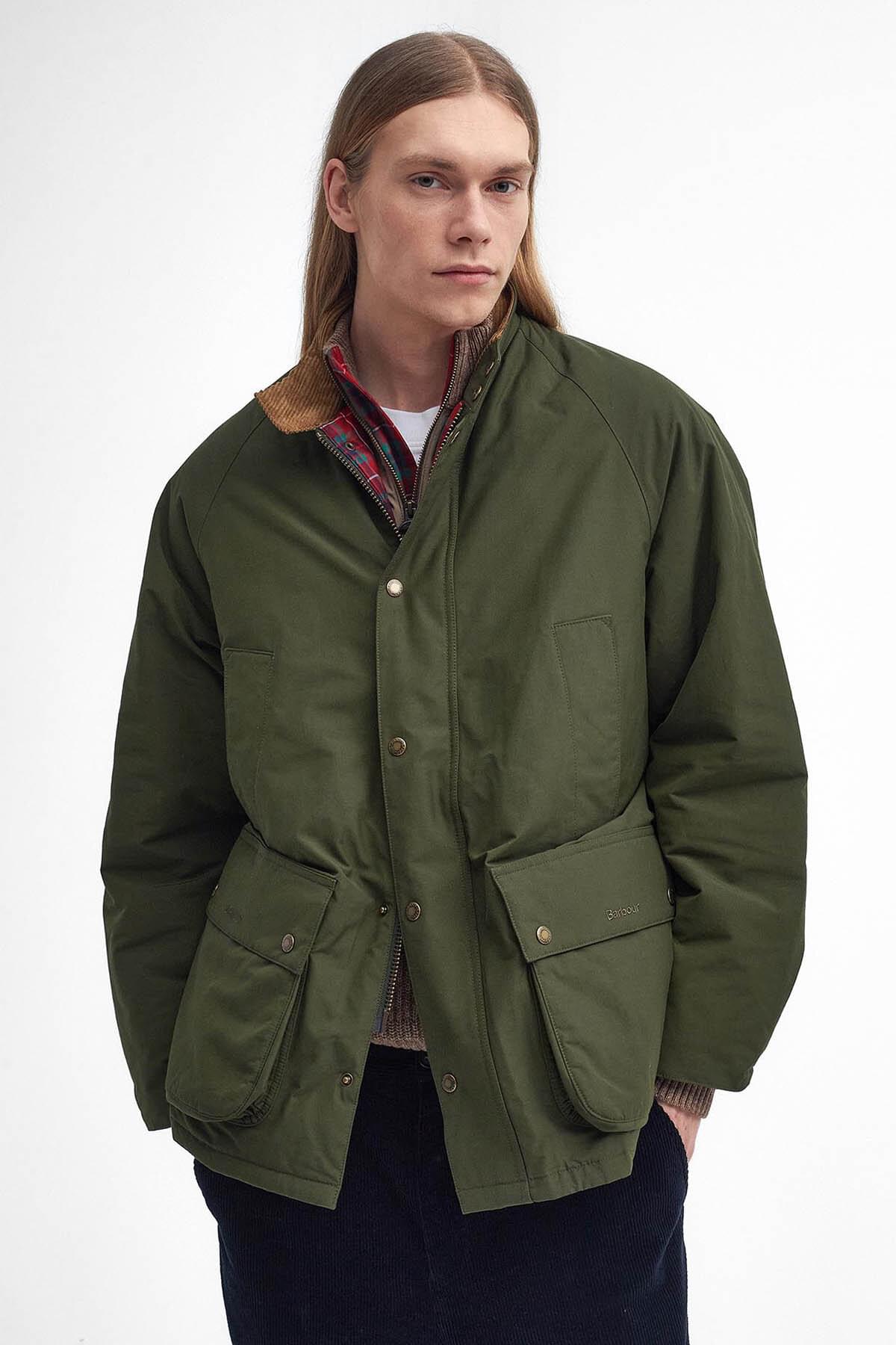 新品未使用 Barbour × Baracuta Barbour x Baracuta MA-1 Waxed Harrington Jacket - MWX2327-OL