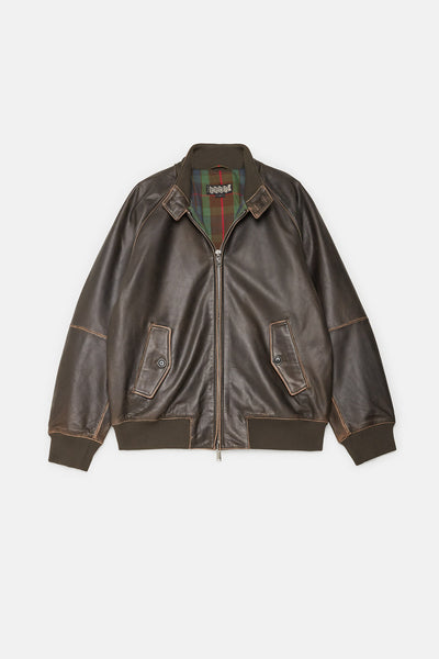 G9 LEATHER Faded Black | Baracuta
