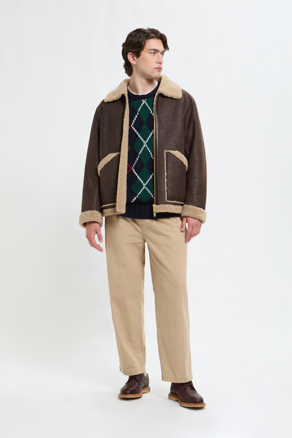 SHEARLING AVIATOR JACKET
