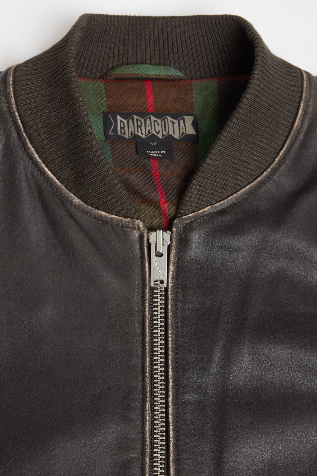 LEATHER FLIGHT JACKET Faded Black | Baracuta