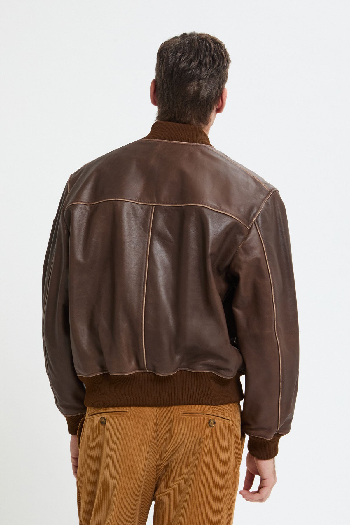 LEATHER FLIGHT JACKET Chocolate | Baracuta