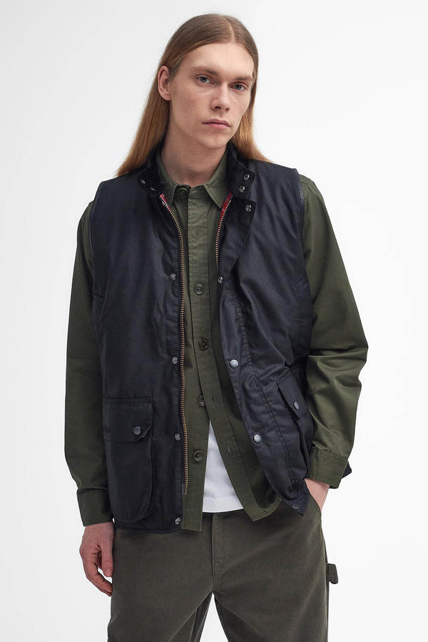 Gilet en coton ciré oversize Barbour x Baracuta