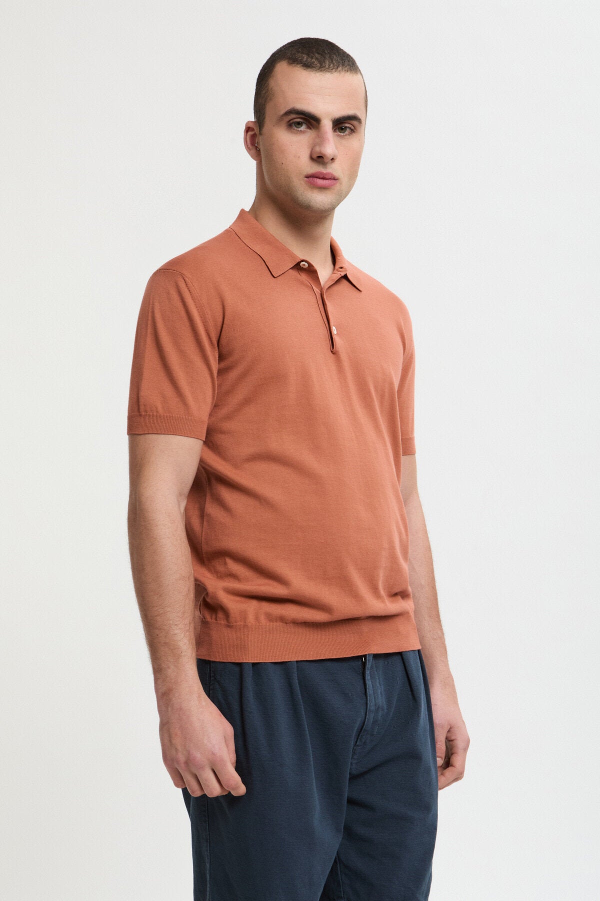 Men's Knitted Polo T-Shirts with Collar | Baracuta