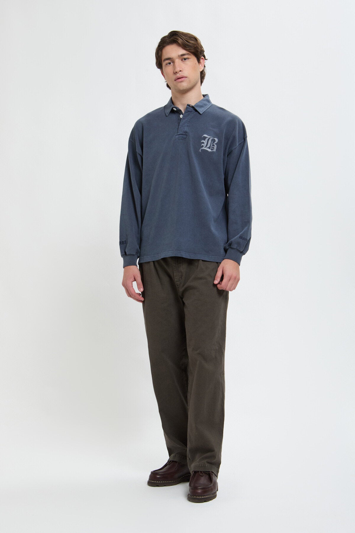 NOAH Noah × baracuta ニット ポロシャツ ネイビー Lサイズ NOAH Noah × baracuta ニット ポロシャツ ネイビー Lサイズ