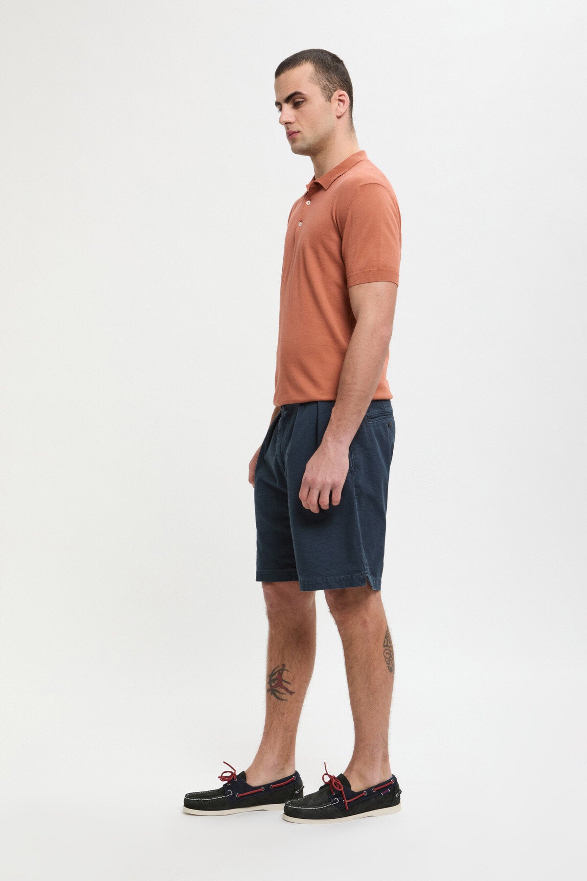 Canvas Garment Dyed Shorts Sea Storm | Baracuta