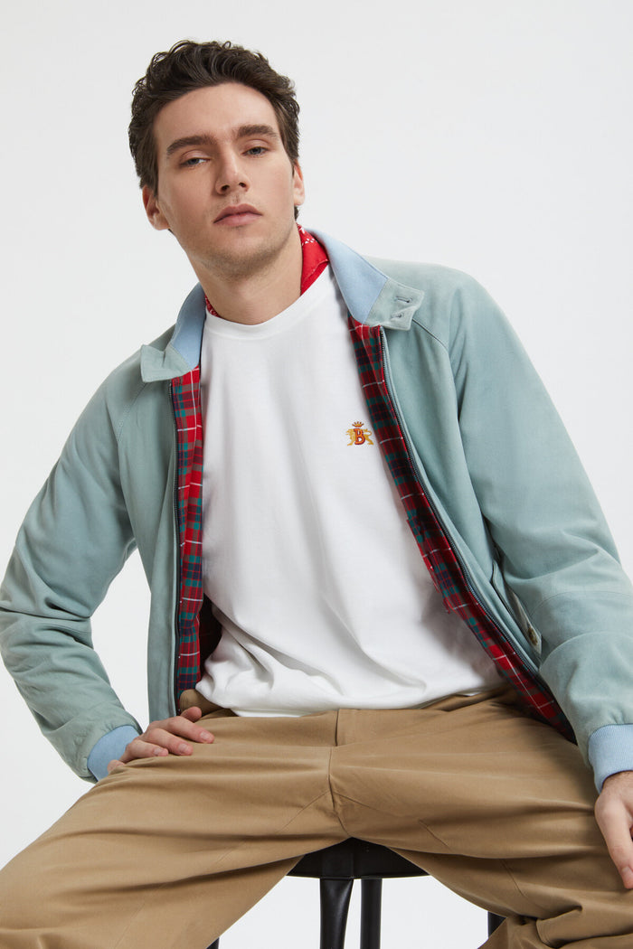 baracuta Premium G9 Harrington Suede Pale blue