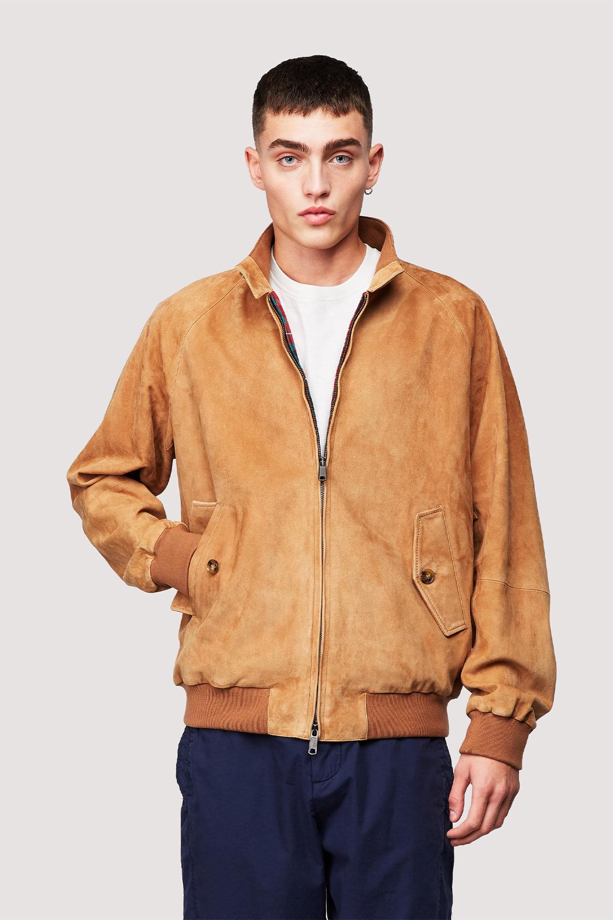 baracuta g9 suede tobacco Harrington Jacket - - 40 waistband and inner collar G9 Harrington Suede Jacket