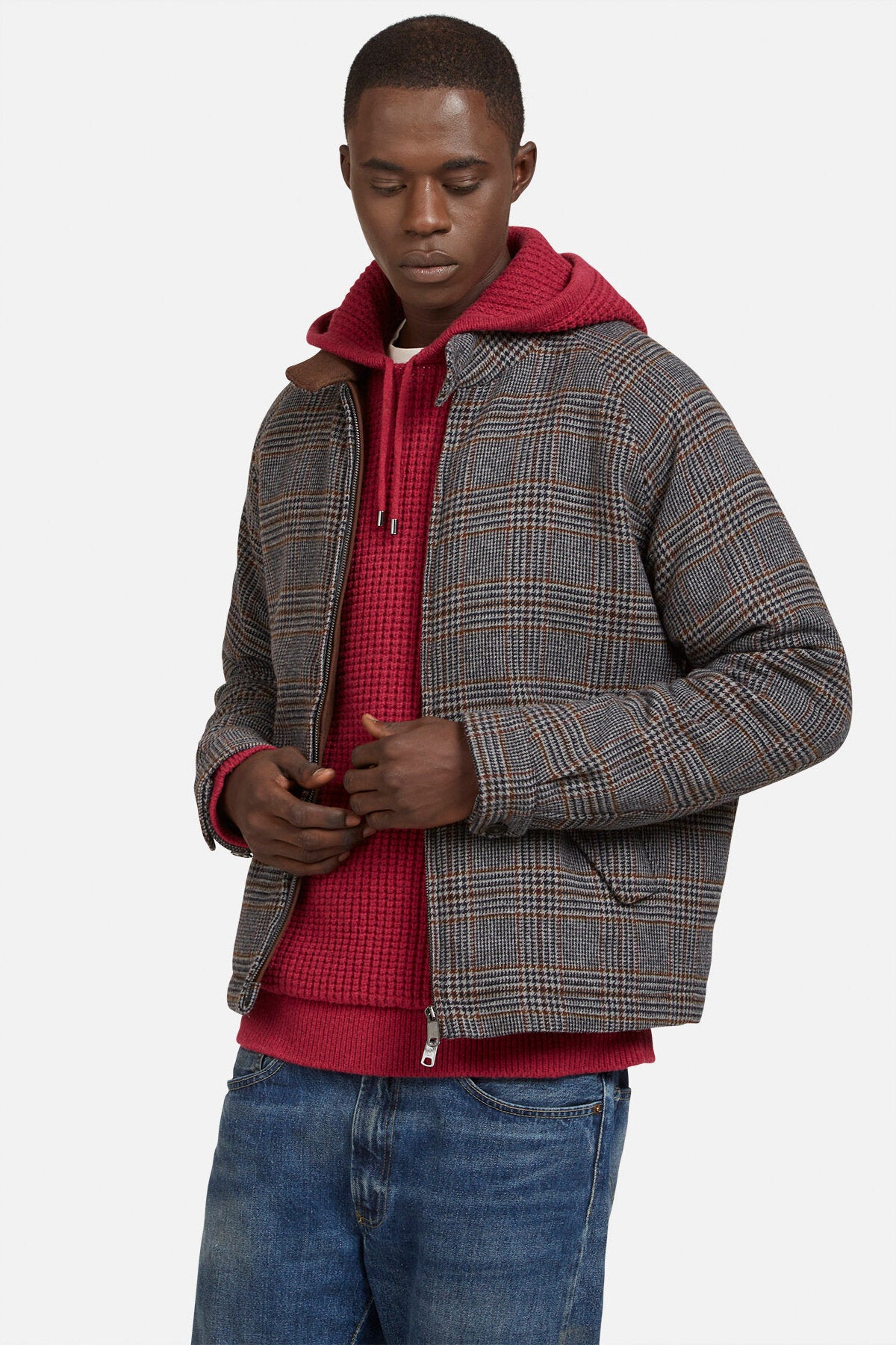 ジャケット・アウター BARACUTA 2Way Leather Hooded Coat BLK XL G9 LEATHER Faded Black | Baracuta