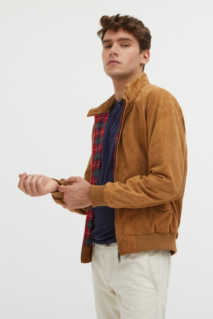 ﻿baracuta G9 Suede Tobacco