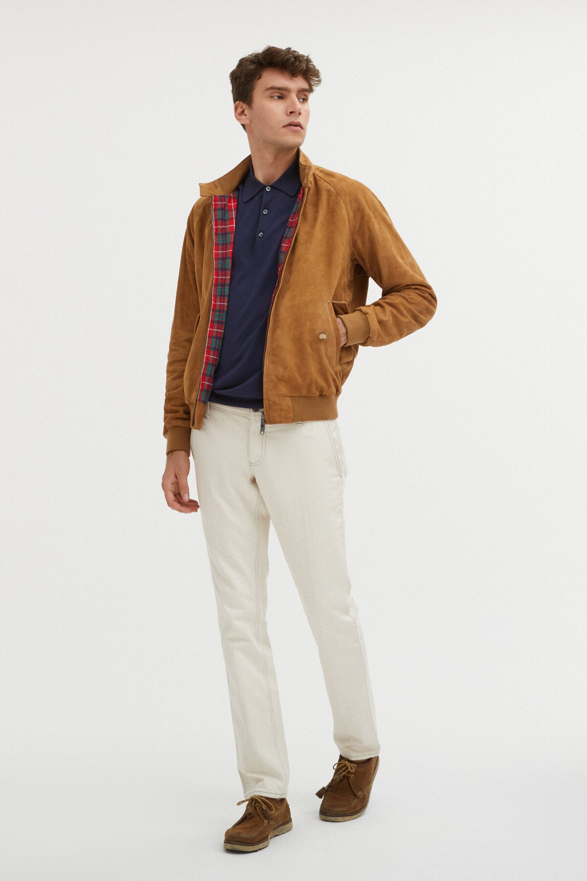 baracuta g9 suede tobacco Baracuta Men's G9 Harrington Suede Jacket in Tobacco, Size 40 baracuta g9 suede tobacco Baracuta Men's G9 Harrington Suede Jacket in Tobacco, Size 40