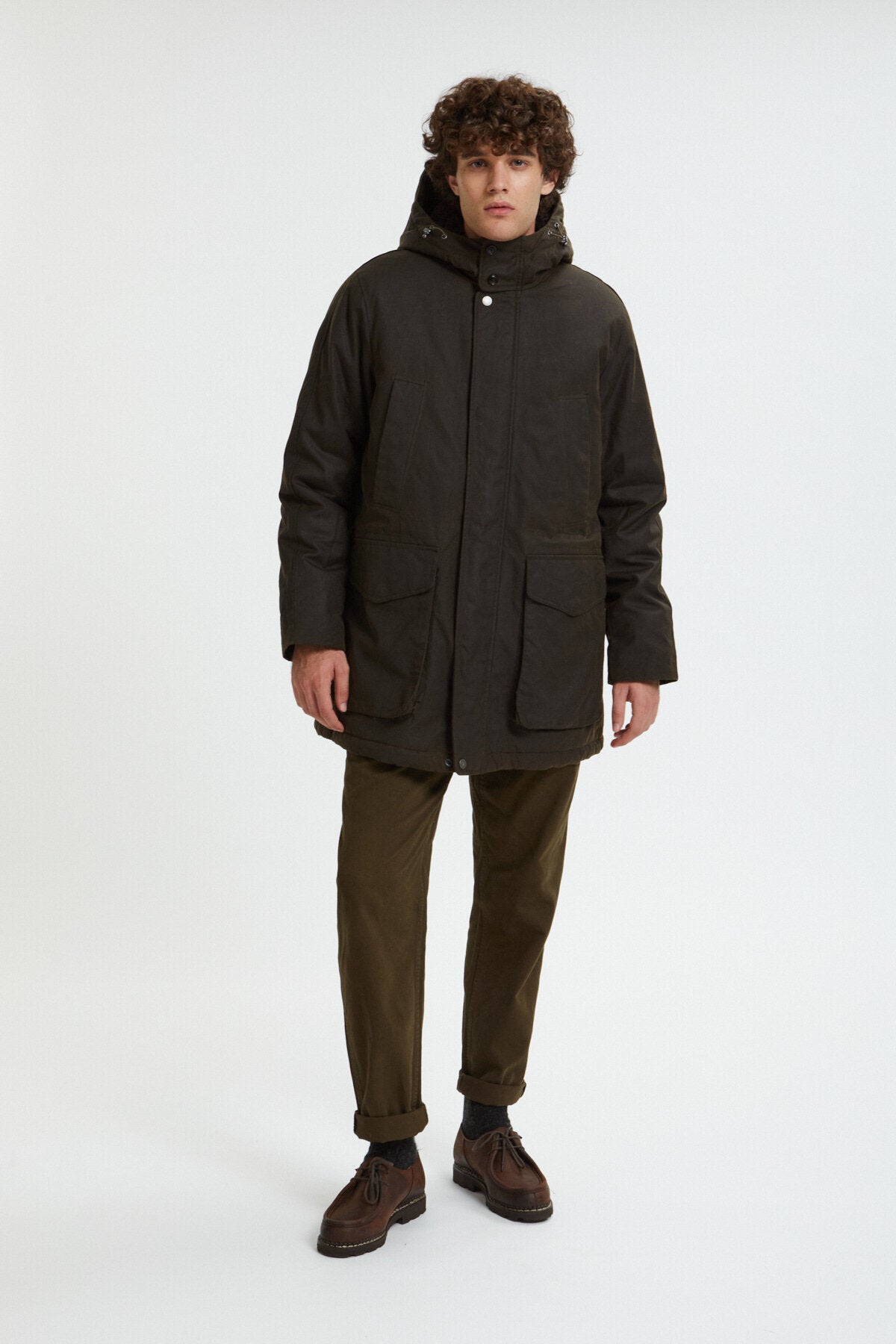 Waxed Shooting Field Parka Deep Moss | Baracuta
