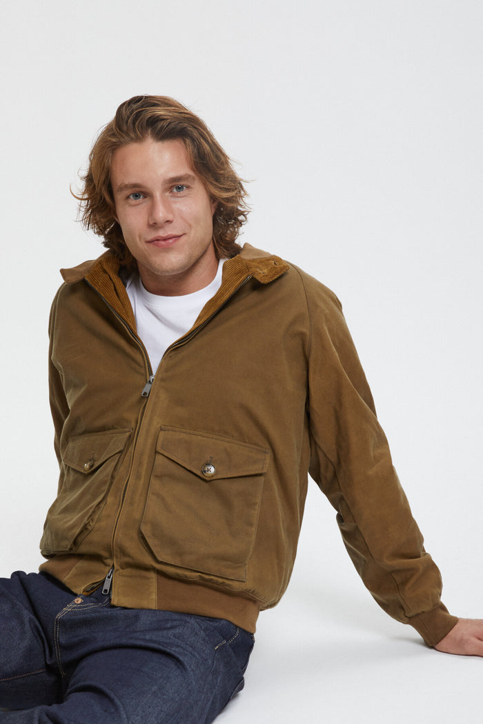 baracuta G9 Waxed Pocket Tan