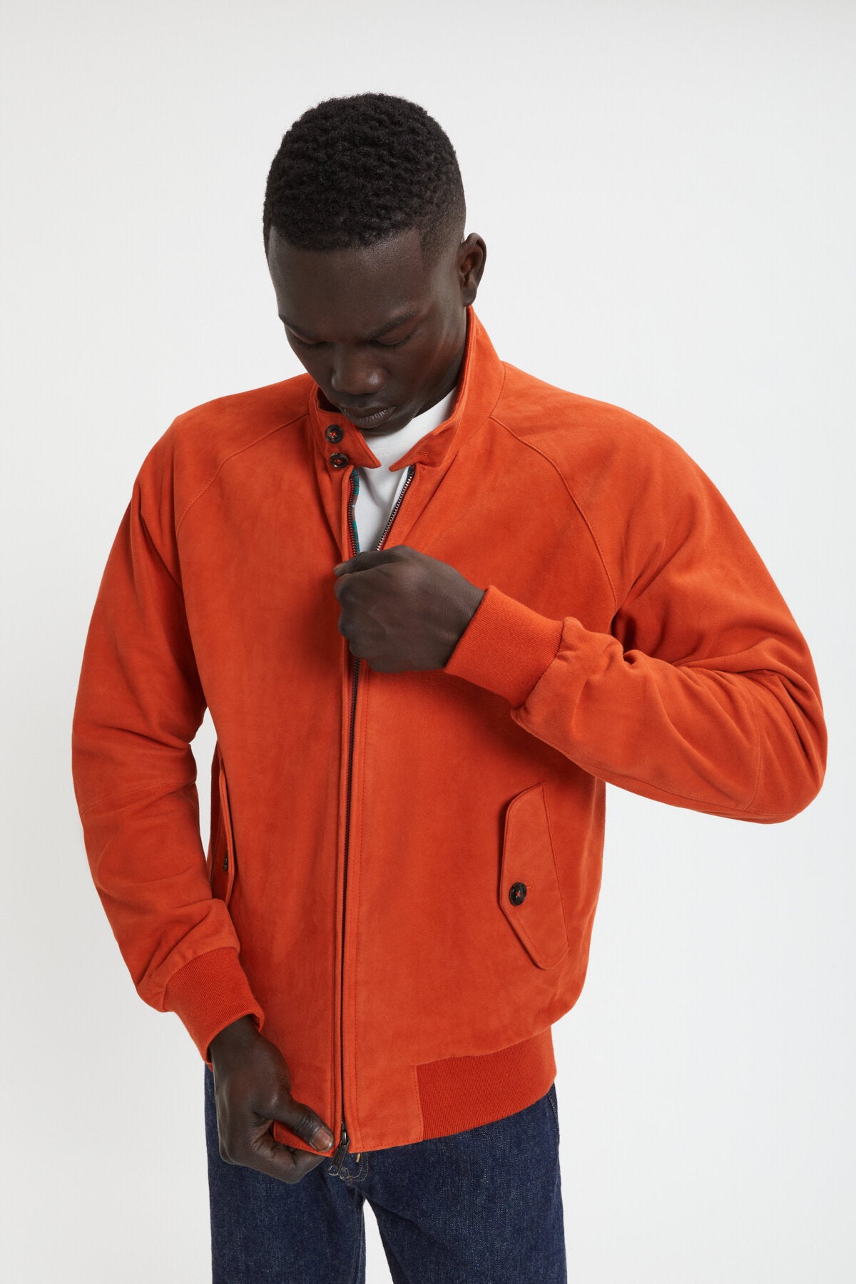G9 Suede Colour Orange Red | Baracuta