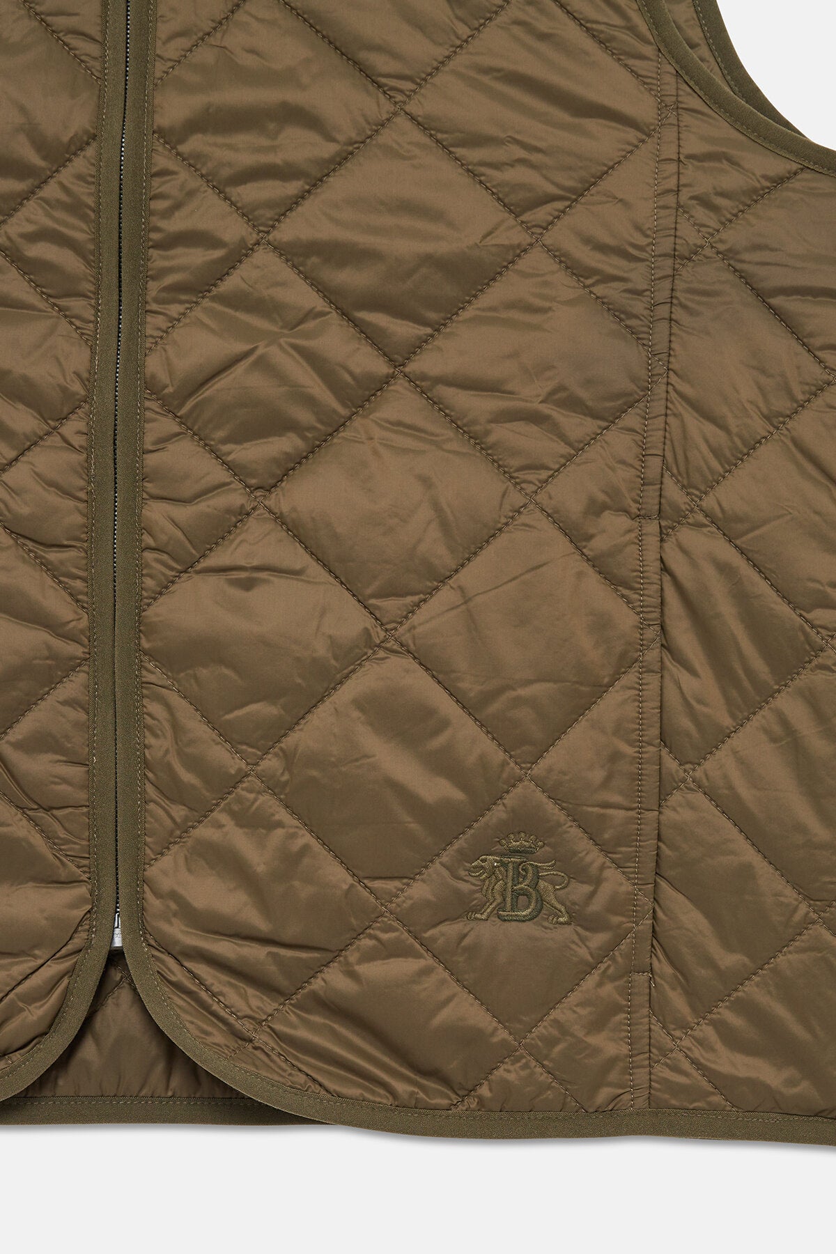 Quilted Vest Olive Green | Baracuta