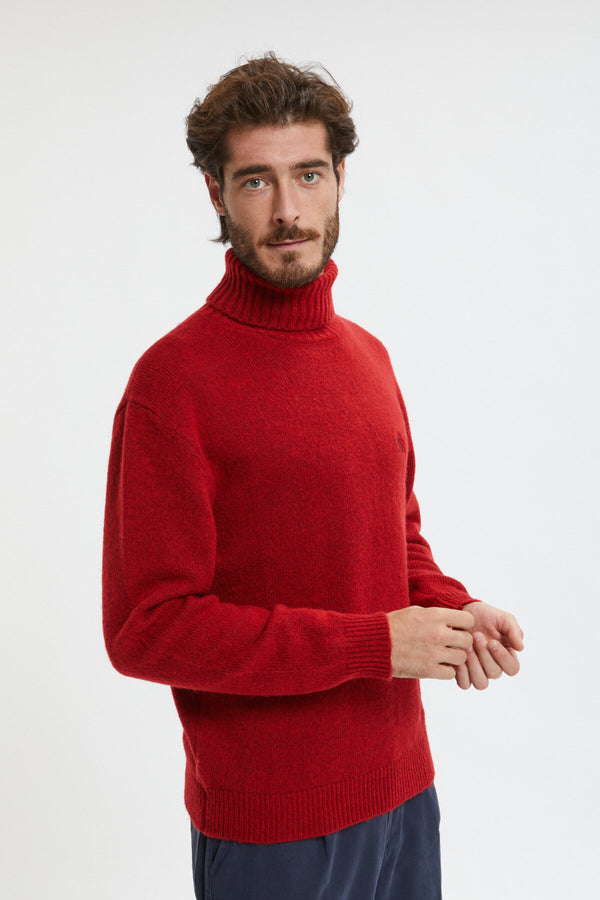 Maglione a collo alto in lana