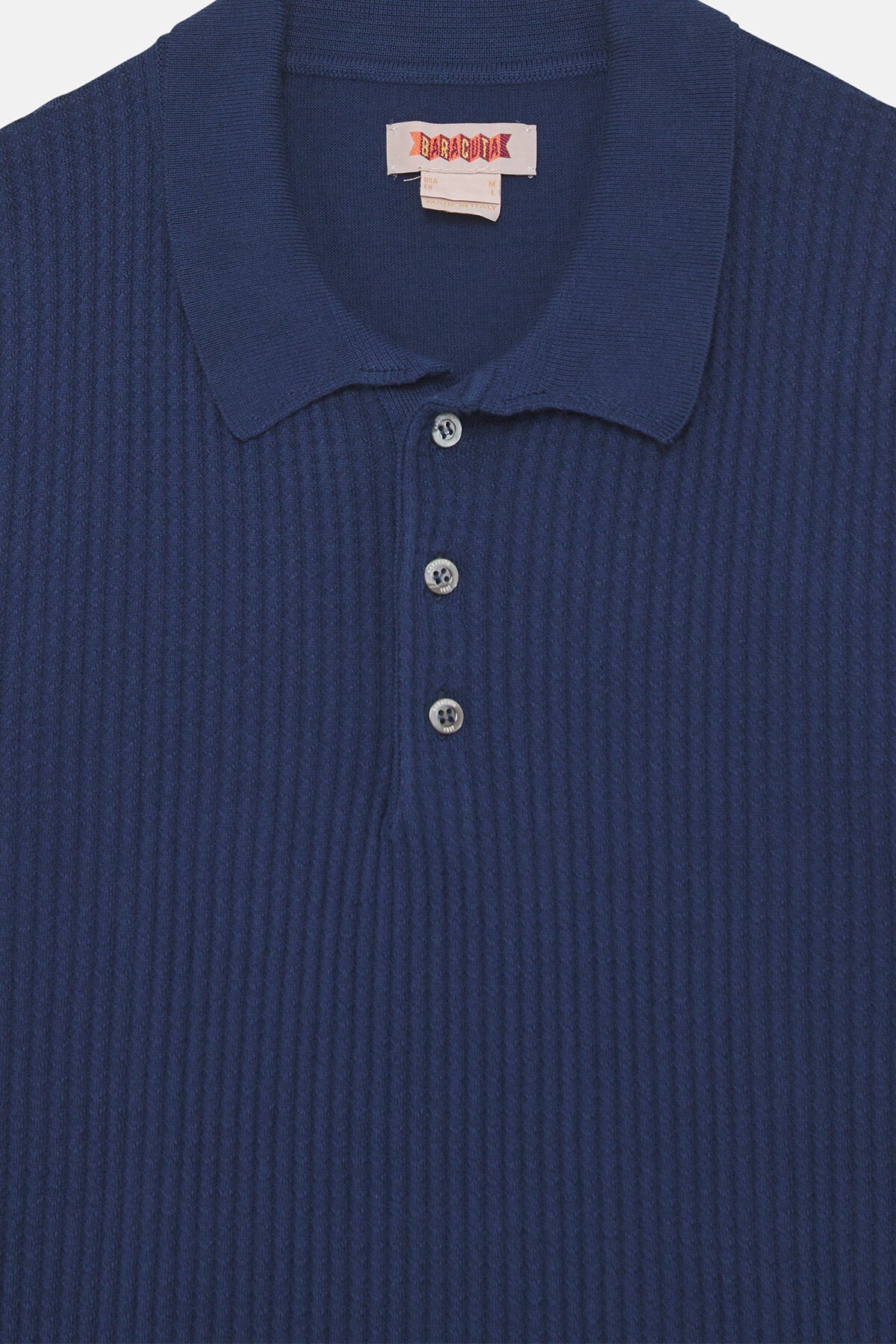 Waffle Polo Navy | Baracuta